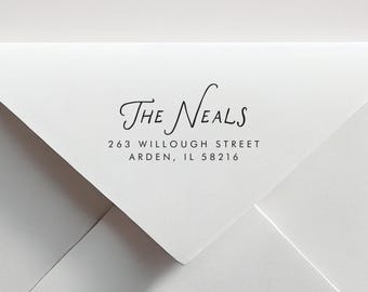 Return Address Stamp, Custom Address Stamp, Self Inking or Wood Stamp, Wedding Gift, Engagement Gift, Housewarming Gift