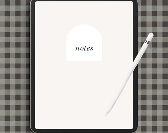 Hyperlinked Notebook 12 tab digital, Goodnotes Digital Notebook Template, Notebook Notability, Digital Notes, iPad Notebook, Digital Journal