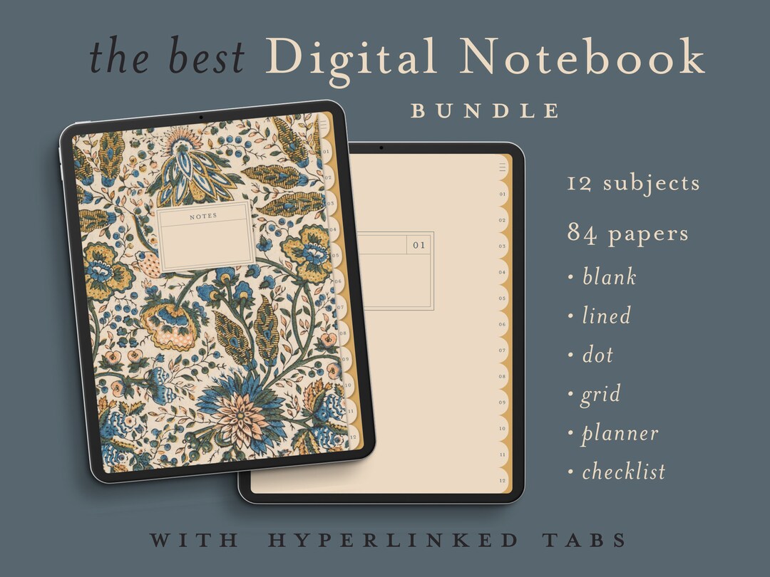 Digital Note Book, Digital Notepad, 12 Subject Digital Notebook