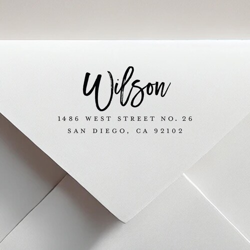 Custom Return Address Stamp: Self-Inking or Wood Stamp, Personalized Stationery