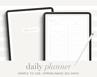 Daily Planner Digital Goodnotes, Planner Digitally Daily Undated, Minimalistic Daily Planner, Digital Goodnotes Ipad Planner