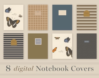 Digital Notebook Covers, Goodnotes Covers, Digital Note Covers, Notability Covers, Notebook Covers for iPad and tablet, 111
