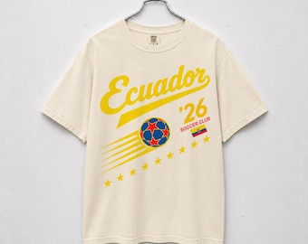 Vintage Ecuador Soccer Comfort Colors Shirt, 90s Ecuador Tee Football Team World Cup 2026 Sweatshirt