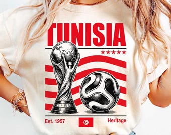 Vintage Tunisia Soccer Comfort Colors Shirt, Retro 90s Football World Cup 2026 Sweatshirt