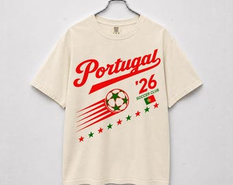 Vintage Portugal Soccer Comfort Colors Shirt, 90s Portugal Tee Football Team World Cup 2026 Sweatshirt