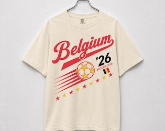 Vintage Belgium Soccer Comfort Colors Shirt, 90s Belgium Tee Football Team World Cup 2026 Sweatshirt