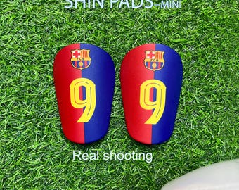 Custom Football Shin Guards, Personalized FC Barcelona Soccer Protection, PBT Material,  Shin pads