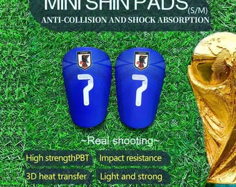 Custom Mini Shin Guards, Japan Football Team, PBT Material, Impact Resistance