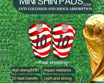 Custom Mini Football Shin Guards, USA Soccer Protection, Lightweight PBT Pads