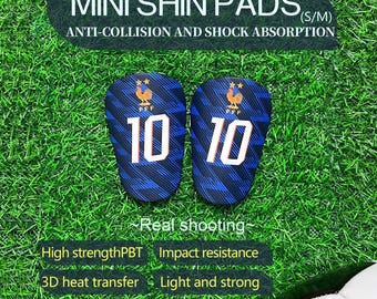 Custom Mini Football Shin Guards,France national football team Soccer Protection,Lightweight Shin Pads,Ideal Fan Gift