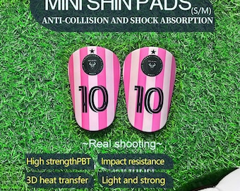 Custom Mini Shin Guards, Inter Miami CF Theme, Personalized Soccer Protection,football accessories