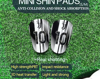 Custom Mini Shin Guards, Juventus F.C. Soccer Protection, Lightweight PBT Pads
