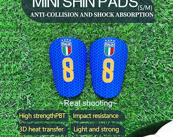 Custom Mini Football Shin Guards, Italy National Team Soccer Protection, PBT Material