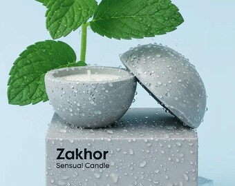 Zakhor Sensual Massage Candle, Ice Rush Cooling Body Oil, Vegan Kissable Wax