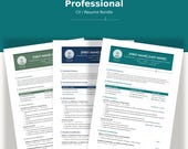 Nursing CV Template Bundle | Healthcare Resume | ATS-Friendly | Cover Letter | Nurse cv | RN Resume | Word Template | 3 Color Schemes