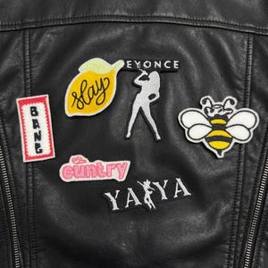 Music Icon Inspired Embroidered Patch - Iron On Applique for Jackets - Individual Fan Art Designs - Country Western Aesthetic Patch