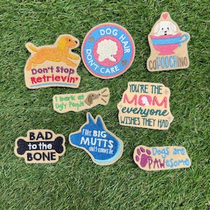 Funny Dog Lover Embroidered Patch – Iron-On Applique for Dog Moms & Puns Enthusiasts – Cute Pet Gift for Jackets and Backpacks