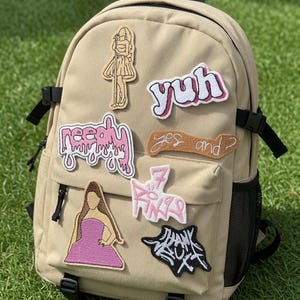 Pop Star Inspired Embroidered Patch - Individual Iron-On Appliques - Aesthetic Music Lyrics & Singer Fan Art - DIY Jacket, Bag Decor