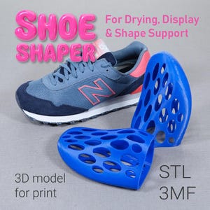 Shoe Shaper 3D Print File, Sneaker Toe Filler STL, Shoe Form Insert, Drying Support, 6 Sizes, No Supports