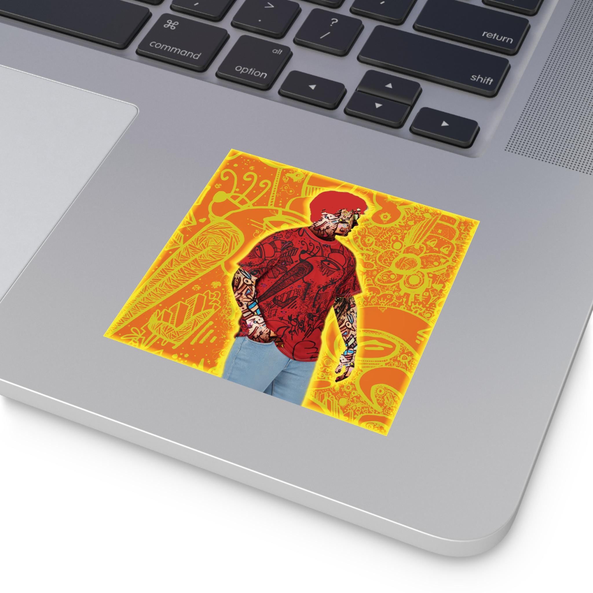 Sticker Design Portrait Bold Face Portrait Sticker – Vinyl Art Decal – Modern Illustration ...