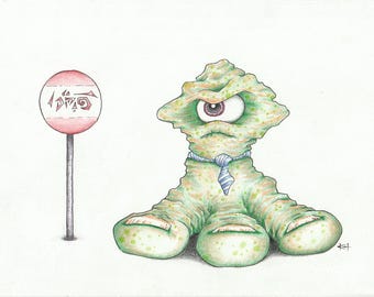 Foot Alien 5x7 (8x10 matte) Giclée Print