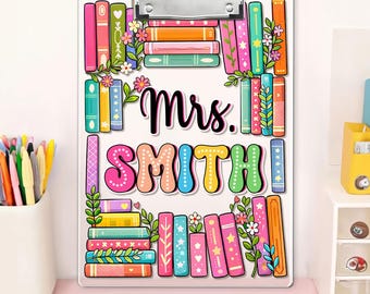 Personalized Acrylic Teacher Clipboard, Librarian Gift, Back To School Supplies