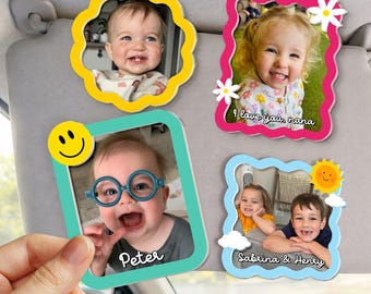 Custom Photo Acrylic Sun Visor Clip: Personalized Keepsake, Drive Safe Gift