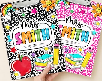 Personalized Teacher Clipboard, Acrylic School Supplies, Back To School Gift