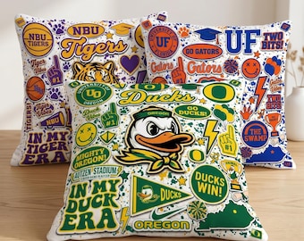 Personalized University Campus Pillow, Custom College School Mascot Pillow, Graduation 2026 Gift