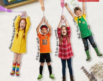 Personalized Photo Bookmark, Kids Mother's Day Gift, Custom Book Lover Keepsake