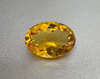 10x14mm Natural citrine faceted oval cut stone - Price per piece