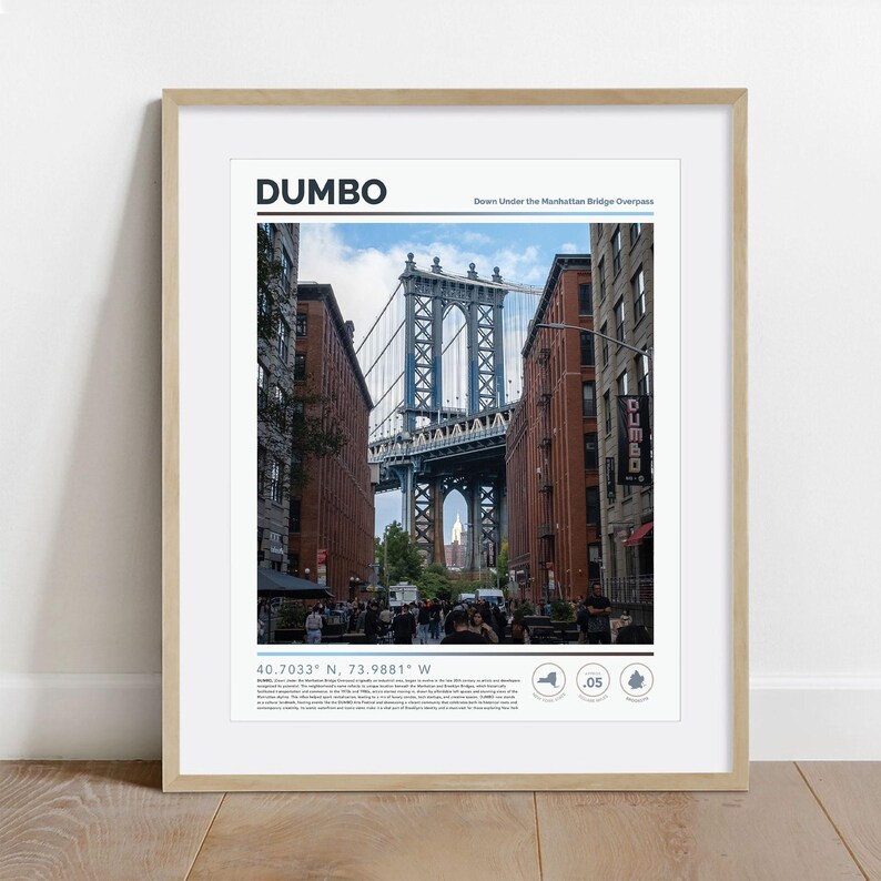 New York City Photo Art Print, Brooklyn Wall Art, Dumbo NYC Poster, New