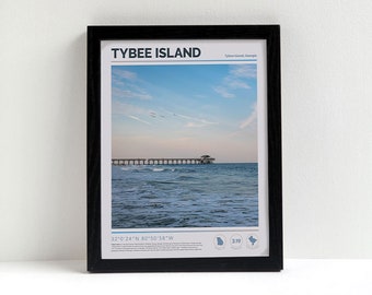 Tybee Island Print, Tybee Island Wall Art, Tybee Island Poster, Tybee Island Photo, Tybee Island Wall Décor, Beach House, Georgia, USA