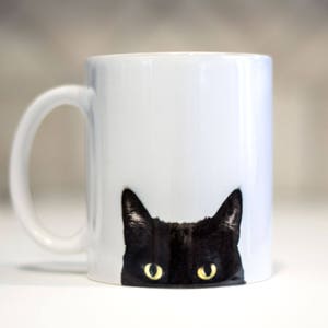Black Cat Mug Cat Lover Funny Cat Mug Black Cat Gift Kitty Cat Mugs Crazy Cat Owner Cat Owner Gift Cat Obsessed Kitty Mugs Black (main photo)