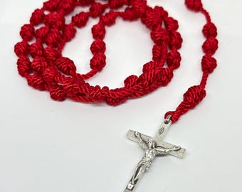 Red Knotted Twine Rosary