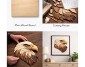 Eagle Intarsia Wood Art Pattern | Rustic Wildlife Wall Decor | Digital Download | Access instantly | Reuseable.