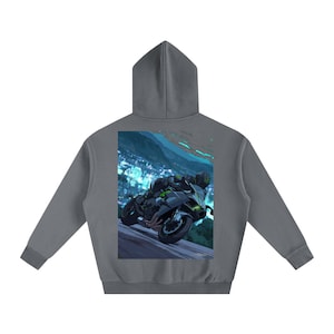 Touge Kawasaki H2R - Oversize Fleeced Hoodie