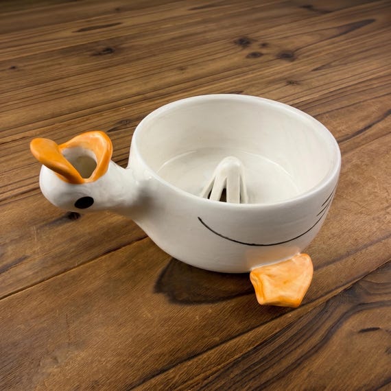 Ceramic Goose Berry  Bowl, Vortex Fruit Washer