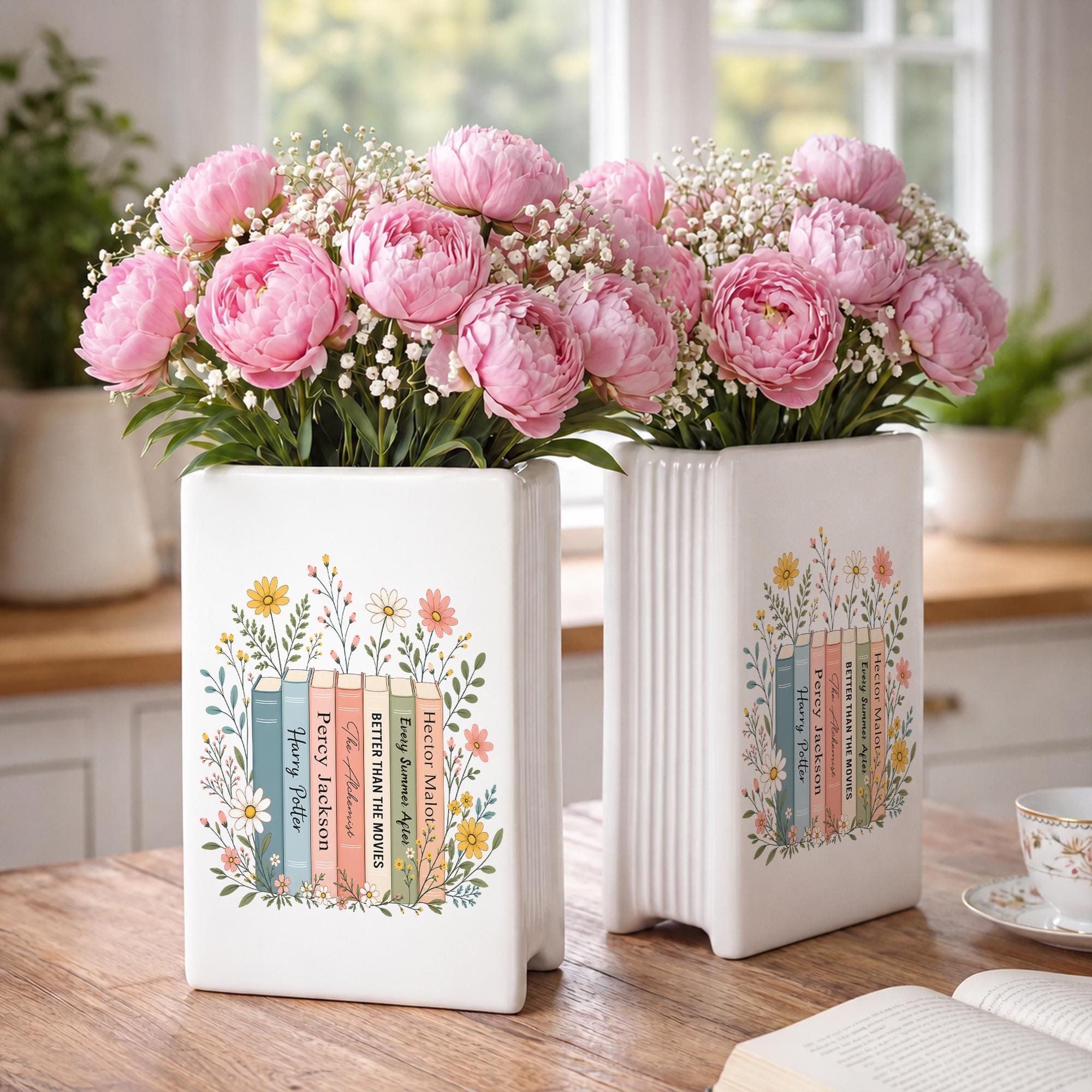 装飾的な陶器の花瓶 陶器のブック花瓶 - Etsy 日本