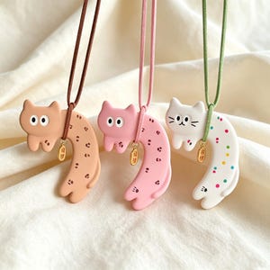 Handcrafted Cat Car Air Freshener, Cute Cat Car Charm, Scented Plaster Car Diffuser, Rearview Mirror Hanging Decor, Cat Lover Gift