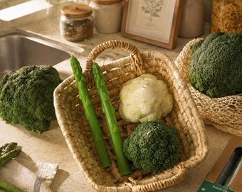 Vela vegetal realista, pegatina personalizada para la mecha, vela de espárragos, brócoli y coliflor, decoración de comida falsa, estética de cocina.