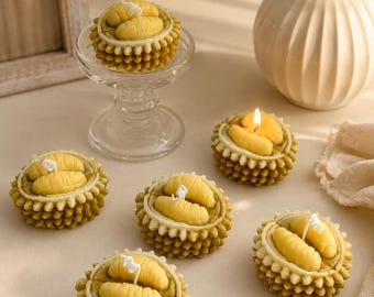Handmade Durian Candle, Personalized Wick Sticker, Realistic Durian Fruit Candle, Fake Food Candle, Tropical Fruit Candle, Funny Candle Gift