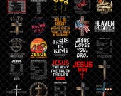 Christian Bundle Png, Bible Verse Bundle, Scripture Bundle, Bible Shirt, Cut Files for Cricut, Religious Png, Jesus, God, Faith Png dxf