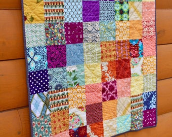 Rainbow Patchwork Baby Quilt