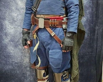 Traje exclusivo do Mandaloriano inspirado em Star Wars | Perfeito para fãs e cosplayers | Ideal para projetos relacionados ao Mandaloriano | Conjunto de 3 peças