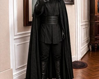 Darth Maul Inspired Costume | Sith Cosplay Outfit Men | Black Jedi Robe Cloak | Dark Side Star Wars Cosplay