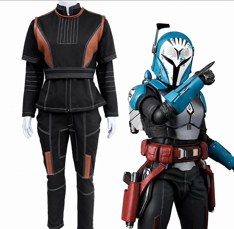 Bo-Katan Kryze Mandalorian Cosplay | Star Wars Flight Suit & Armor Undersuit | Custom Bounty Hunter Costume image 2