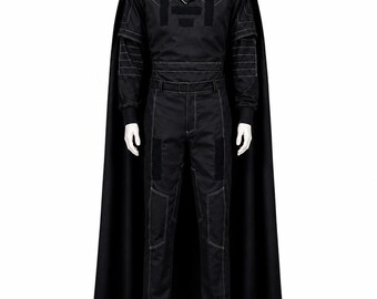 Handmade Mando-Inspired Cosplay Set: Dark Gray Flight Suit, Flak Vest