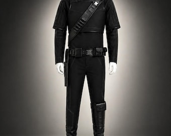 Black Tactical Cosplay Costume | Sci-Fi Bounty Hunter Outfit | Mandalorian Inspired Suit | Custom Made Armor Style Costume