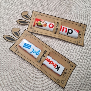 Druckvorlage Ostern PDF I Duplo Banderole I Kleinigkeit Ostern DIY Mitbringsel, Tischdeko & Geschenkidee A4